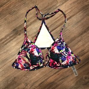 PINK triangle swim top